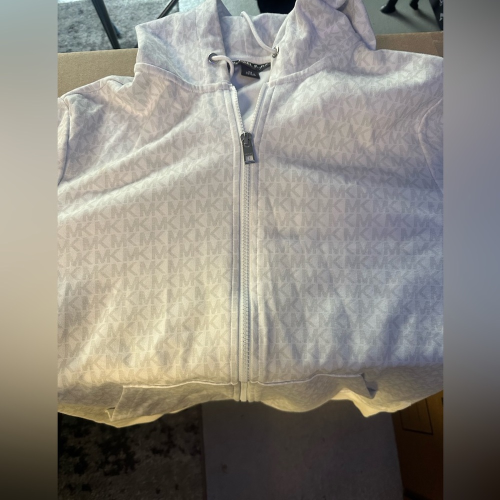Michael Kors white zip up